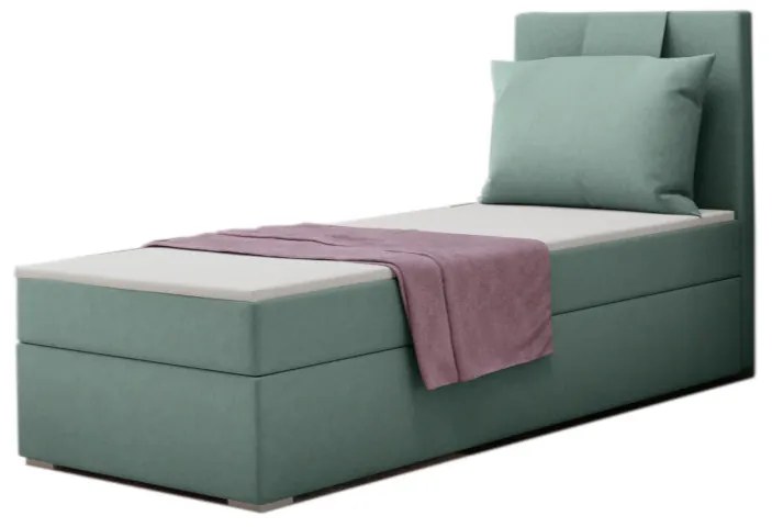 Čalúnená posteľ boxspring MIRANDA + vrchný matrac - soro 34 / ľavá / 90x200