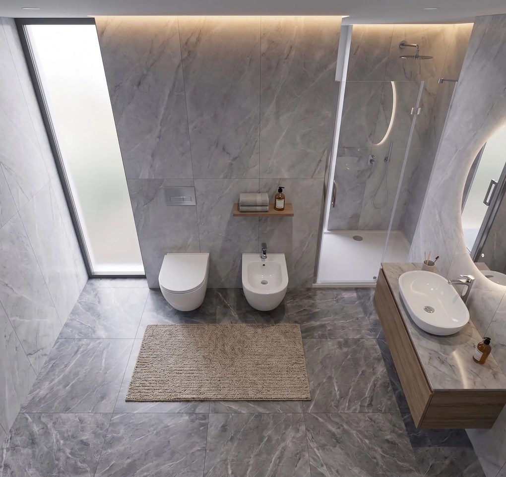 Erga Lily, závesný bidet 490x360x320 mm, biela lesklá, ERG-V03-LILY-BD-WH