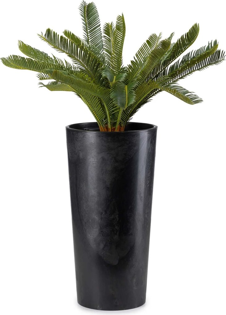 PLASTOVÝ KVETINÁČ URBANIKA SADA 2KS 57X30 CM+46,6X25,5 CM ČIERNA