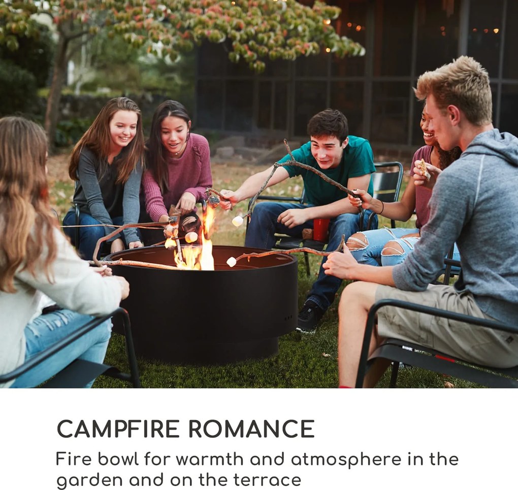 Blumfeldt Pompeji, ohnisko a gril, Ø 60 cm, oceľ