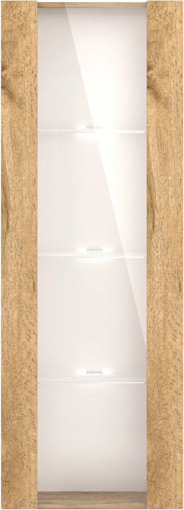 Závesná vitrína Vivien 40 cm s LED osvetlením dub Wotan