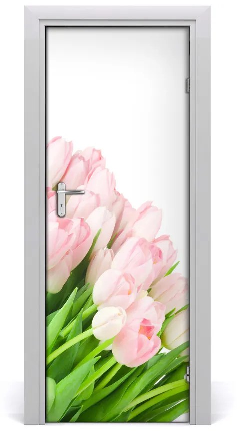 Fototapeta na dvere ružové tulipány 75x205 cm