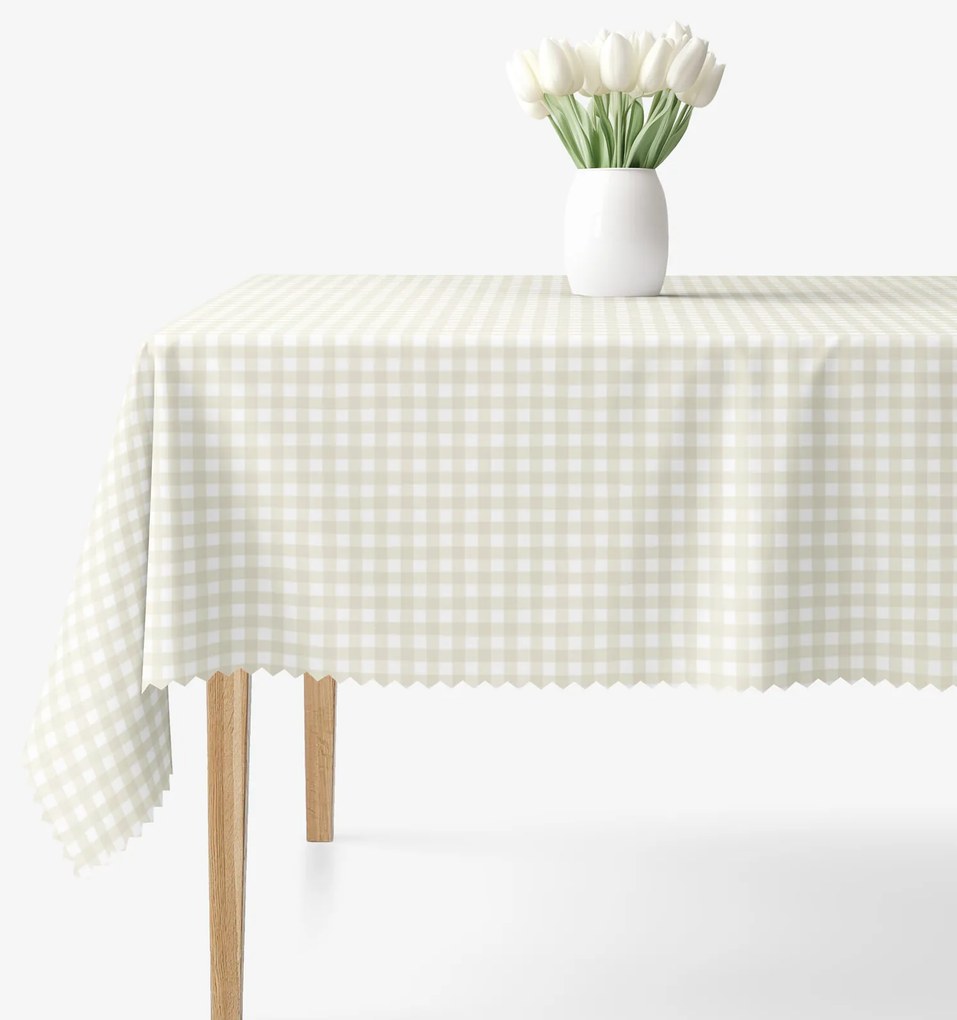 Goldea hranatý teflónový obrus - béžové kocky 80 x 80 cm