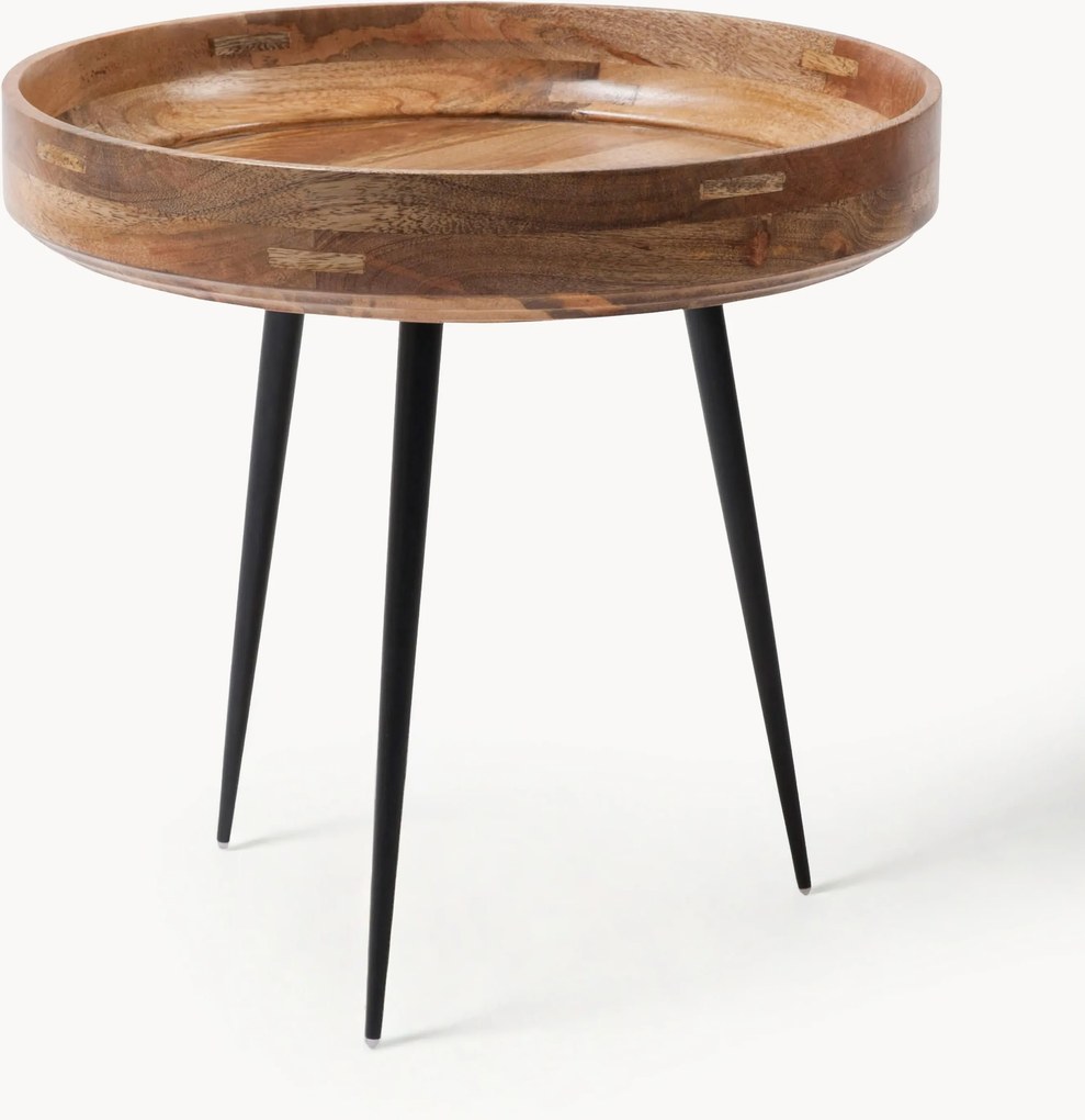 Okrúhly pomocný stolík z mangového dreva Bowl