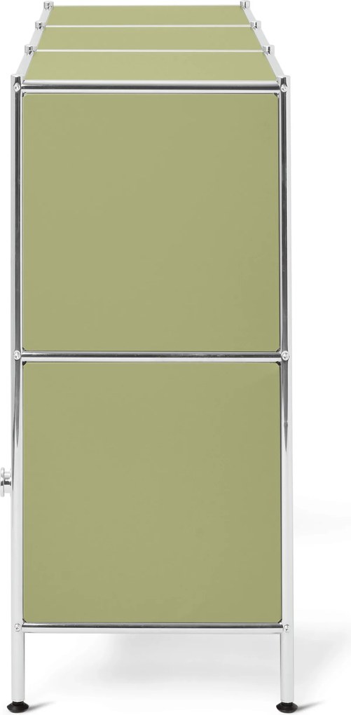 Kovový príborník »CN3 Kids« s 3 dvierkami, pistáciový