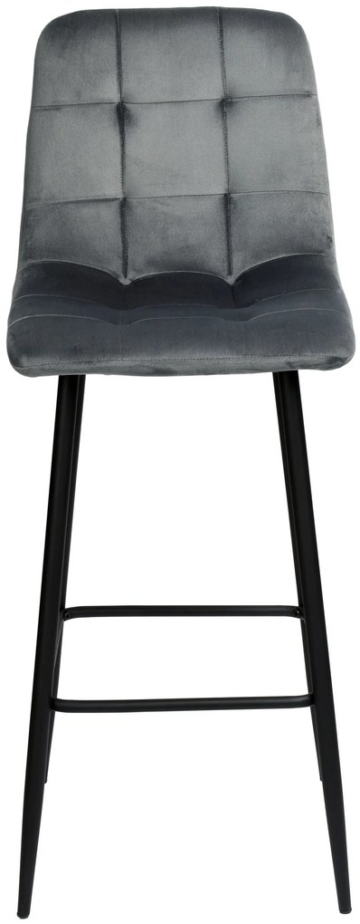 Barová stolička hamilton velvet šedá | jaks