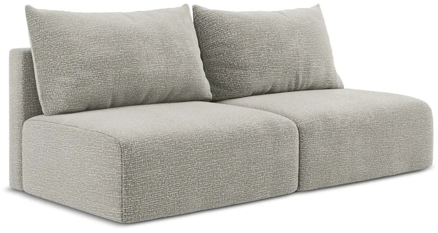 Svetlosivá rozkladacia/s úložným priestorom pohovka 216 cm Kalena – Makamii