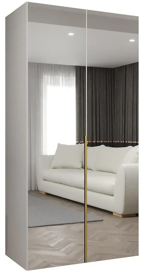 Skriňa Alicante III 100 biela/zlatá