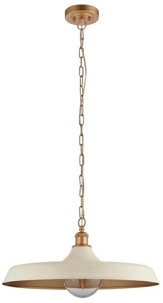 Endon 99999 - Luster na reťazi SABIAN 1xE27/10W/230V krémová/zlatá