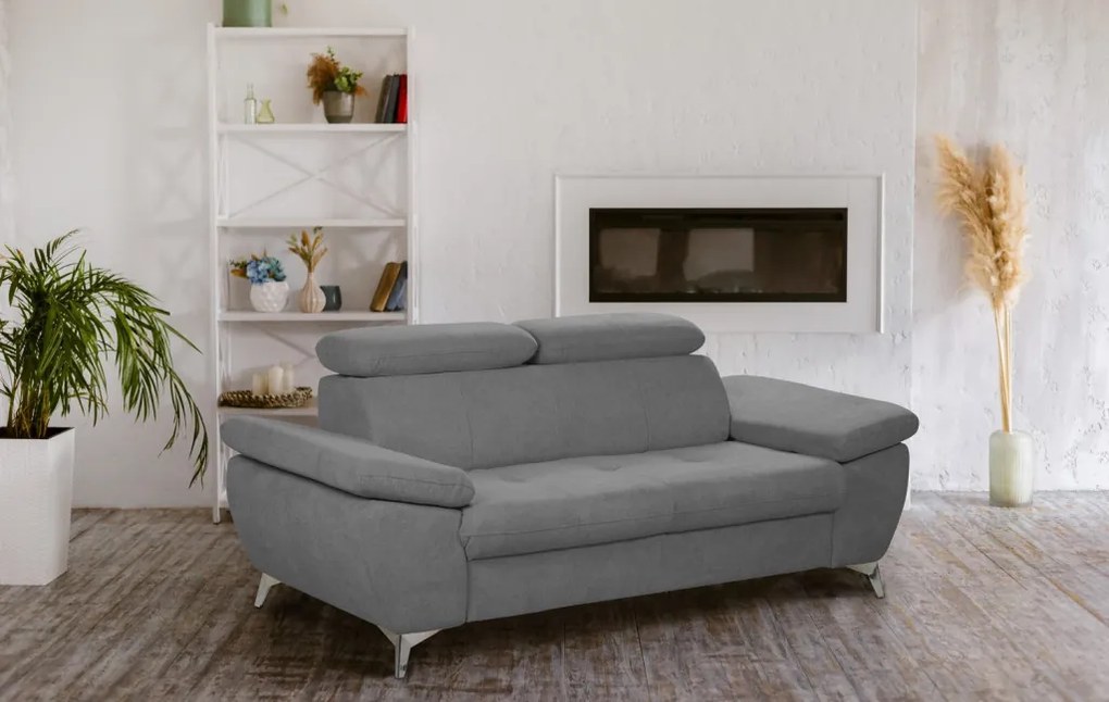 Trojsedák Gisele, stredne šedá látka