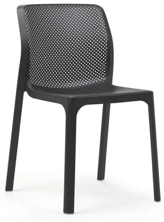 BIT záhradná stolička bez podrúčok antracite