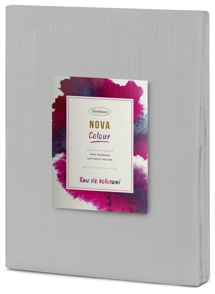 BAVLNENÉ OBLIEČKY NOVA COLOUR 160X200 CM SIVÉ
