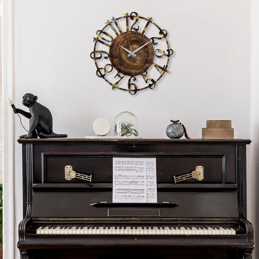 Nástěnné kovové hodiny Clock 15 - 1 vícebarevné