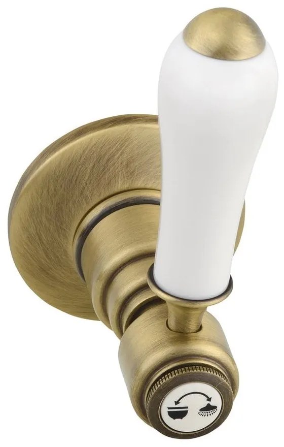 Podomietková sprchová batéria v bronzovej farbe (2 výstupy) Antea – Sapho