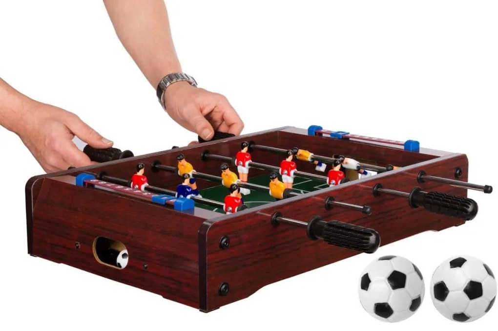 GamesPlanet® Mini stolný futbal, 51 x 31 x 8 cm, tmavý M40693