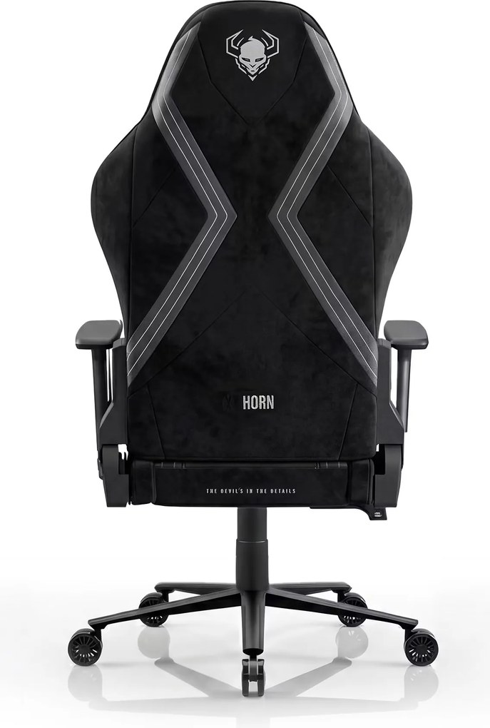 Látková herná stolička čierna Diablo X-Horn 2.0 Burned Black Normal