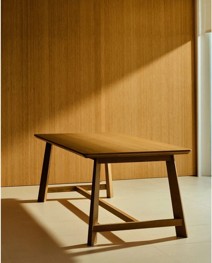 Jedálenský stôl s doskou v dubovom dekore 100x220 cm Idun – Kave Home