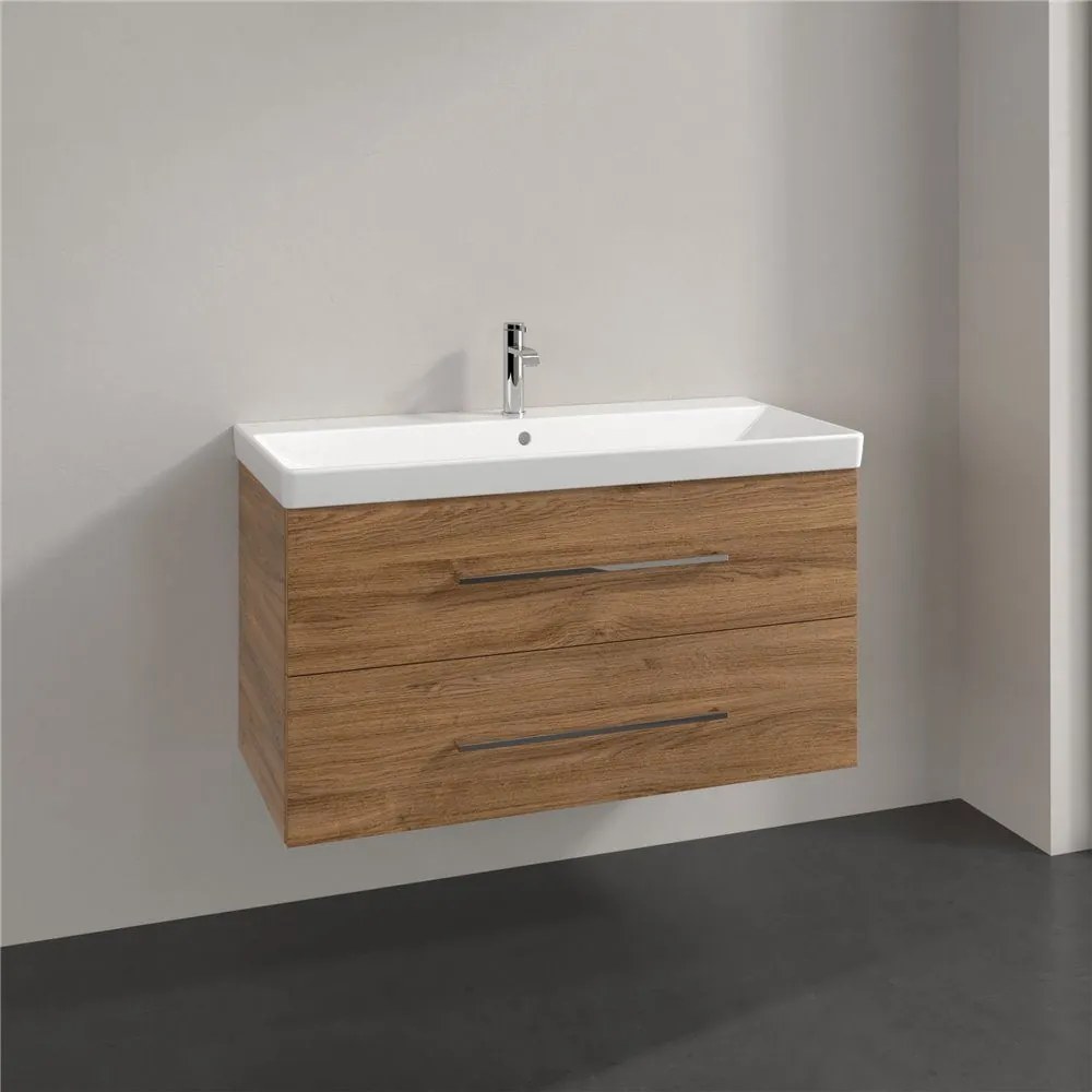 VILLEROY & BOCH Avento závesná skrinka pod umývadlo, 2 zásuvky, 980 x 452 x 514 mm, Oak Kansas, A89200RH