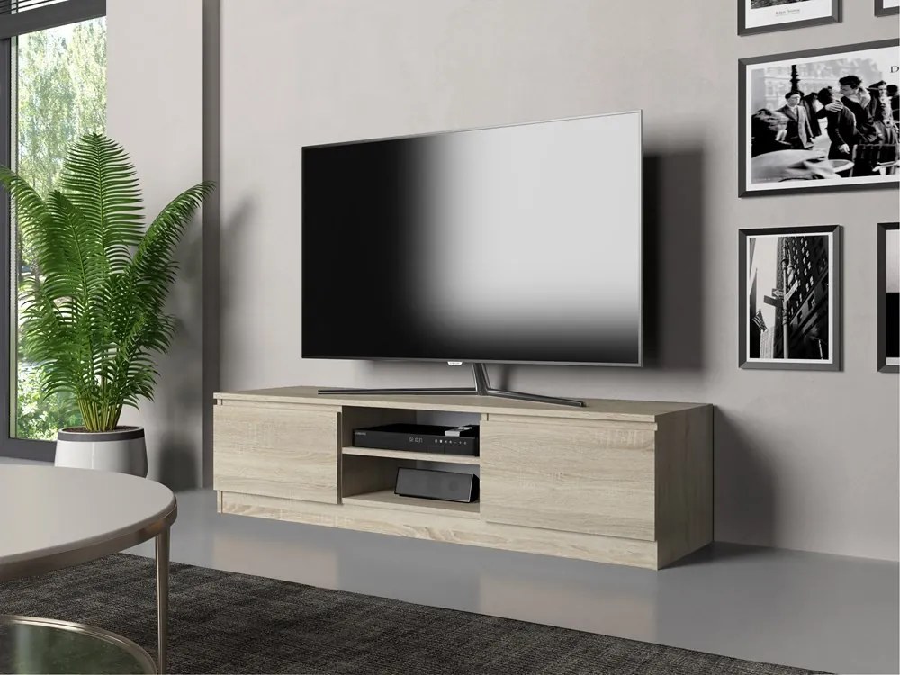 TV skrinka Musecalo 140 (dub sonoma). Akcia -21%. Vlastná spoľahlivá doprava až k Vám domov. 1132507