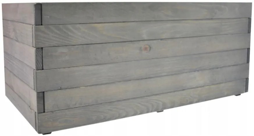 Bestent Drevený kvetináč Antracit 80x38x33cm