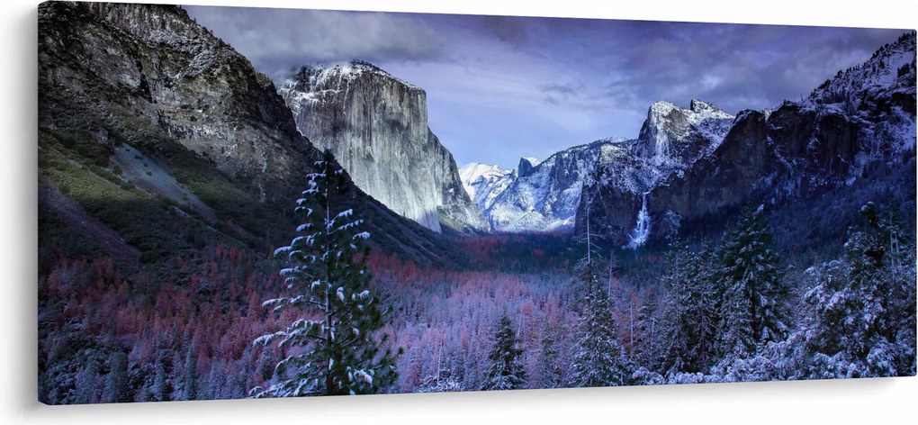 Obraz zimnej horskej krajiny (120x50 cm)