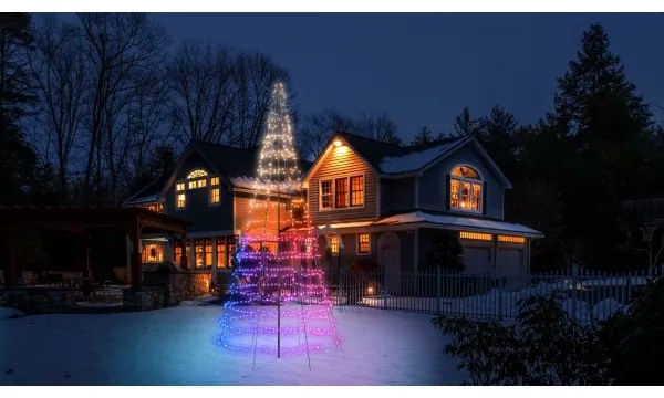 Twinkly TWP01KSPP-BEU - LED RGBW Vonkajší vianočný strom TREE 1000xLED IP44 Wi-Fi