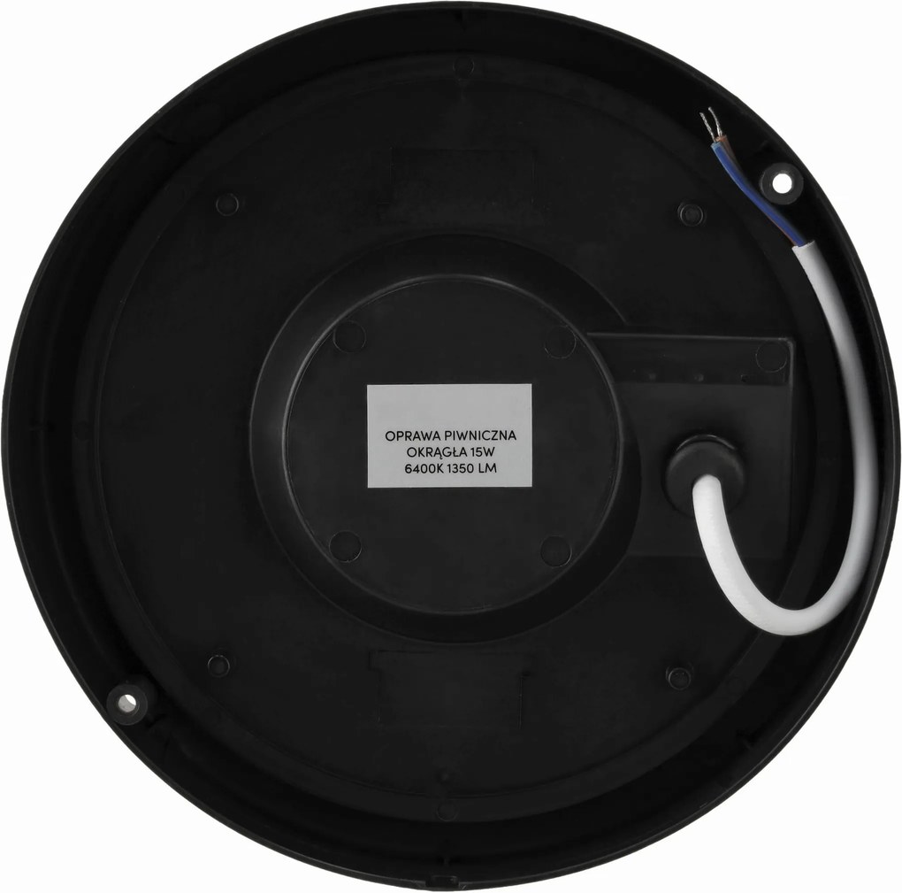 VOLTENO LED stropná lampa 15W - čierna - studená biela