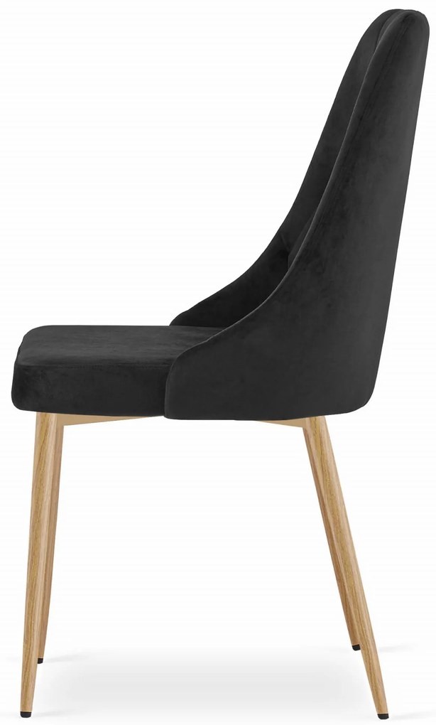 Stolička IMOLA - čierny zamat / nohy vo farbe dreva x 1 9401 71 00 00