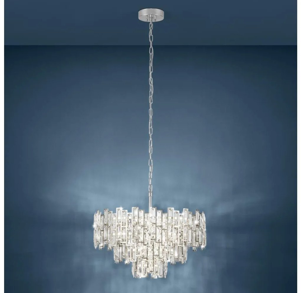 Eglo 39626 - Luster na reťazi CALMEILLES 10xE14/25W/230V priemer 63 cm