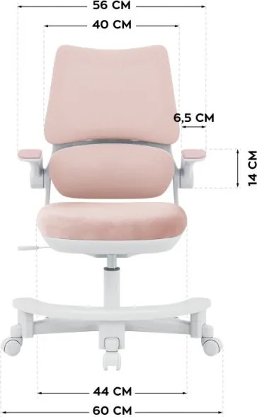 Detská otočná stolička Mark Adler Junior 5.7 Pink