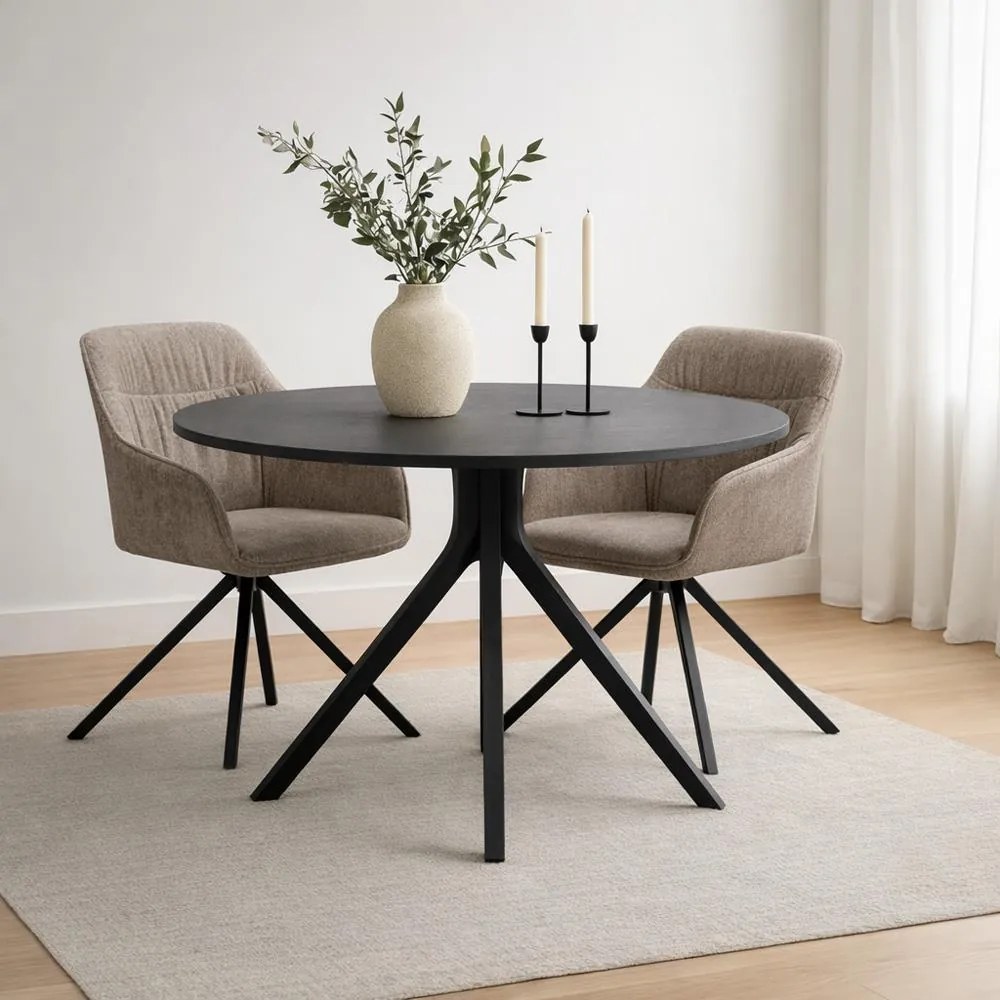 Set - 2 ks Jedálenská stolička AVENBERG LARO – otočná, šedá