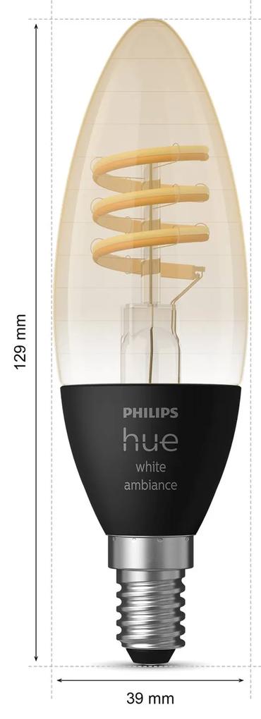 Philips Hue White Ambiance E14, 4,6 W, 350 lm, 2ks