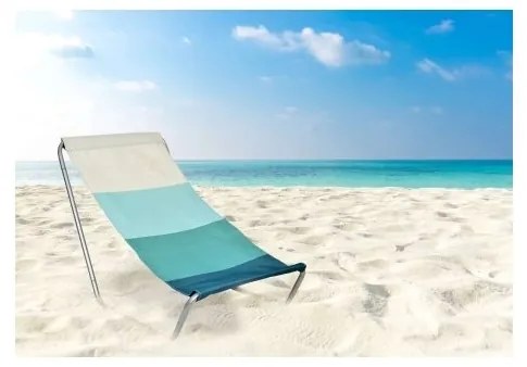 Skladacie plážové kreslo OLEK - modré pruhy