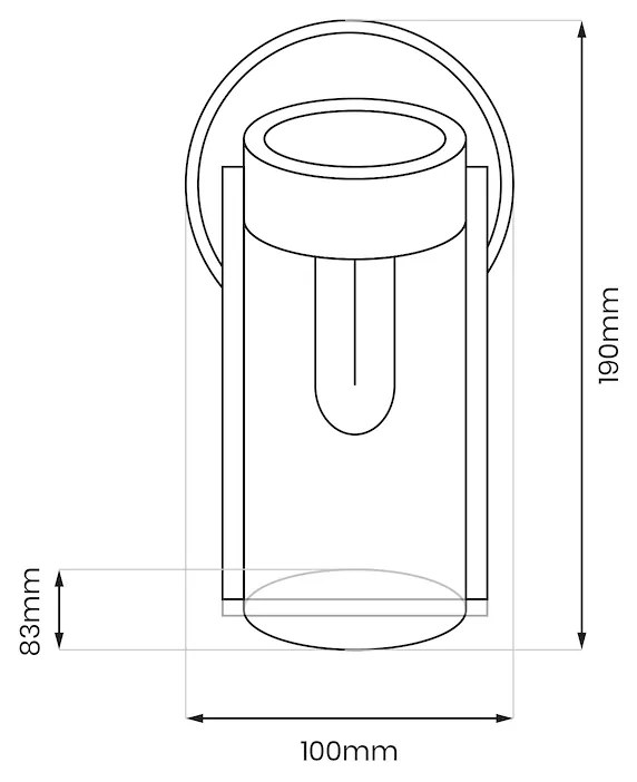 Ecolamp Exteriérové solárne nástenné svietidlo Vivi, 1x transparentné/čierne plastové tienildlo