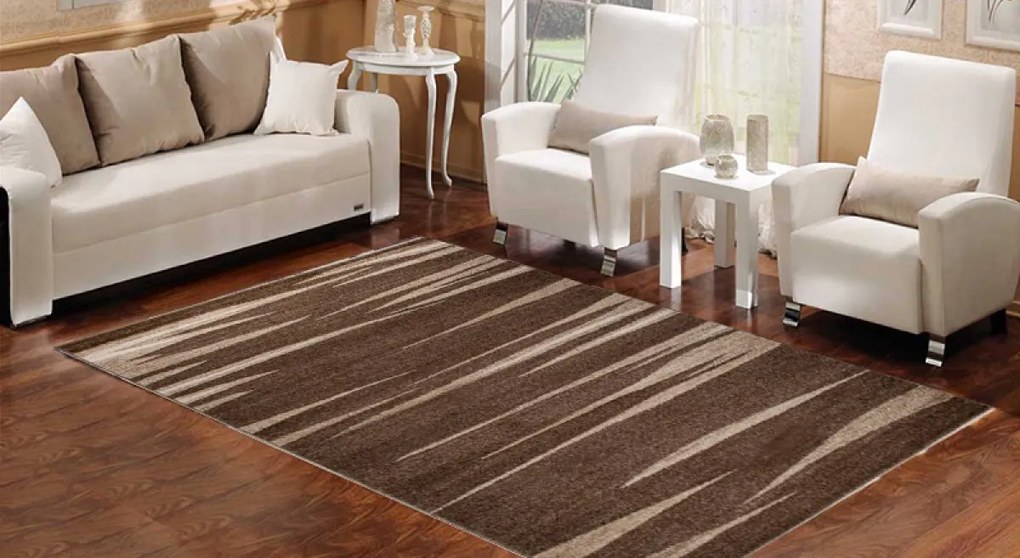 TA Koberec 3436A TMAVOHNEDÉ SARI 3UX Rozmer: 160x220 cm