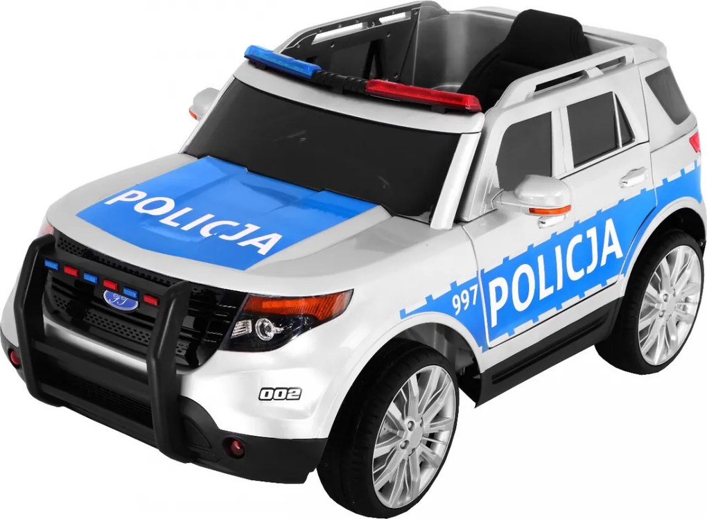 Ramiz Detské policajné SUV na batérie na diaľkové ovládanie + sirény + svetlá + megafón