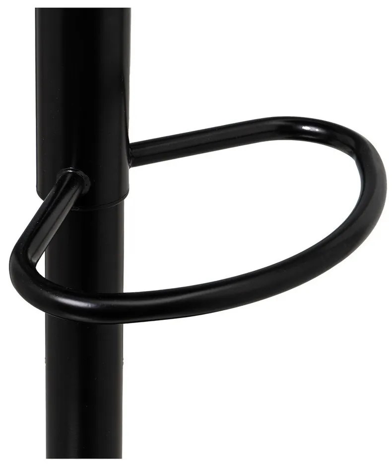 Čierne barové stoličky s nastaviteľnou výškou z imitácie kože v súprave 2 ks (výška sedadla 56,5 cm) – Casa Selección