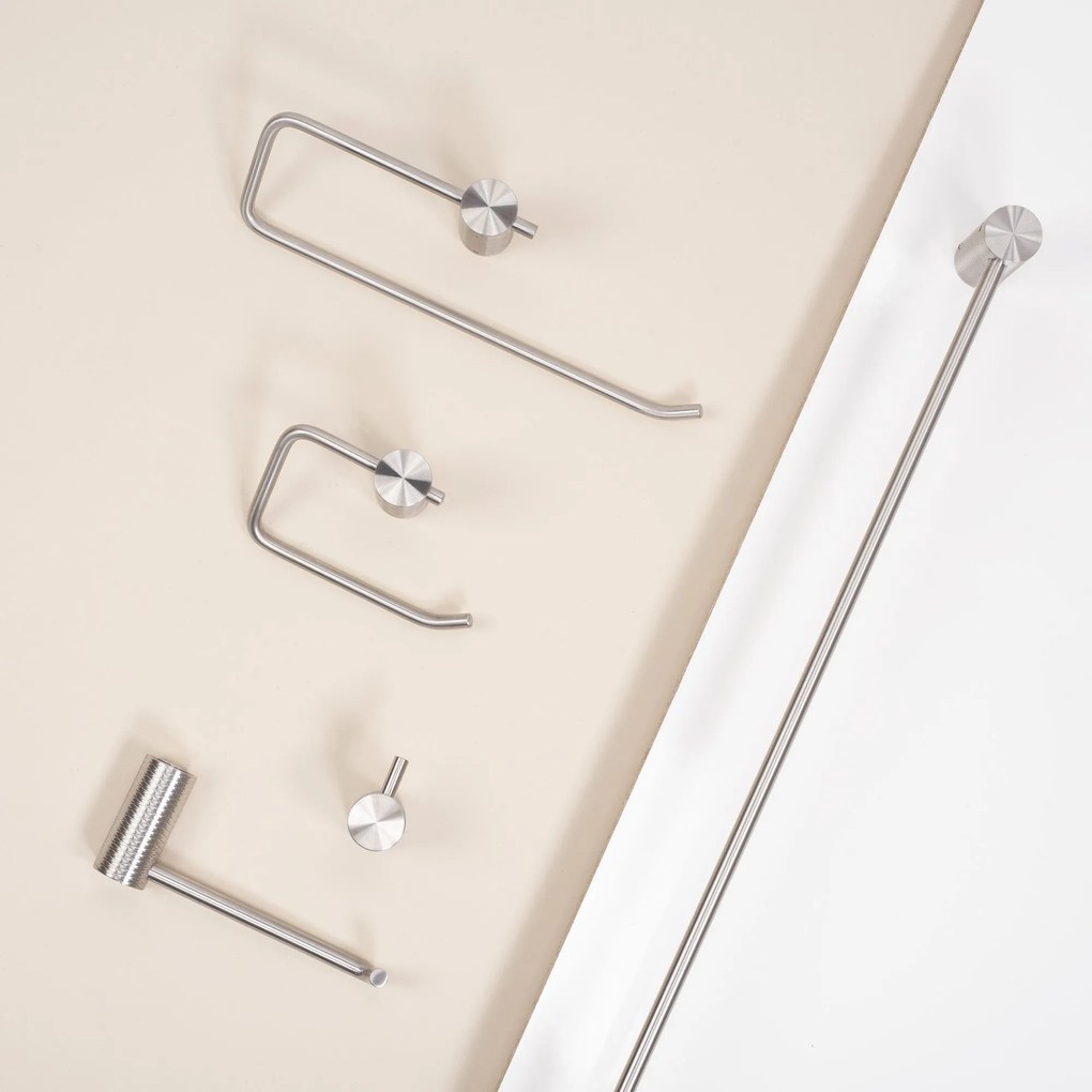 Rea Prism, držiak na toaletný papier 9711, brúsená oceľ, REA-98023