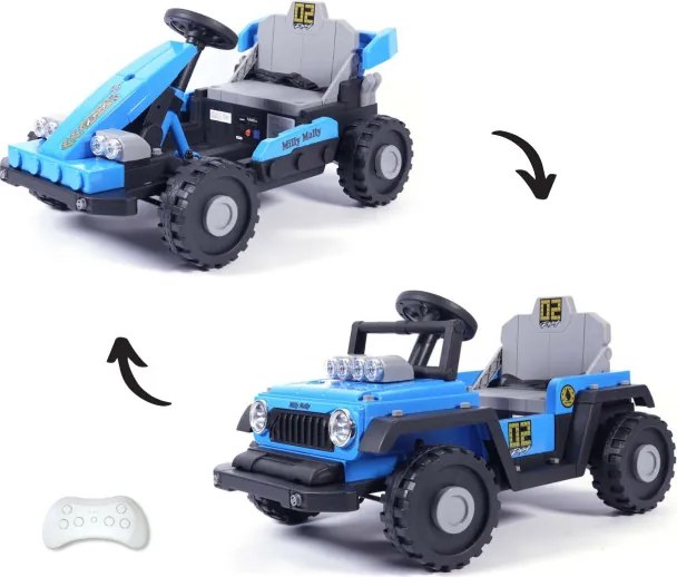 Elektrické autíčko Prime 2v1 modré