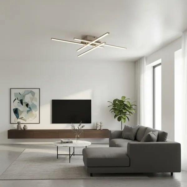 Brilagi - LED stropné svietidlo STRIPES LED/37W/230V strieborné