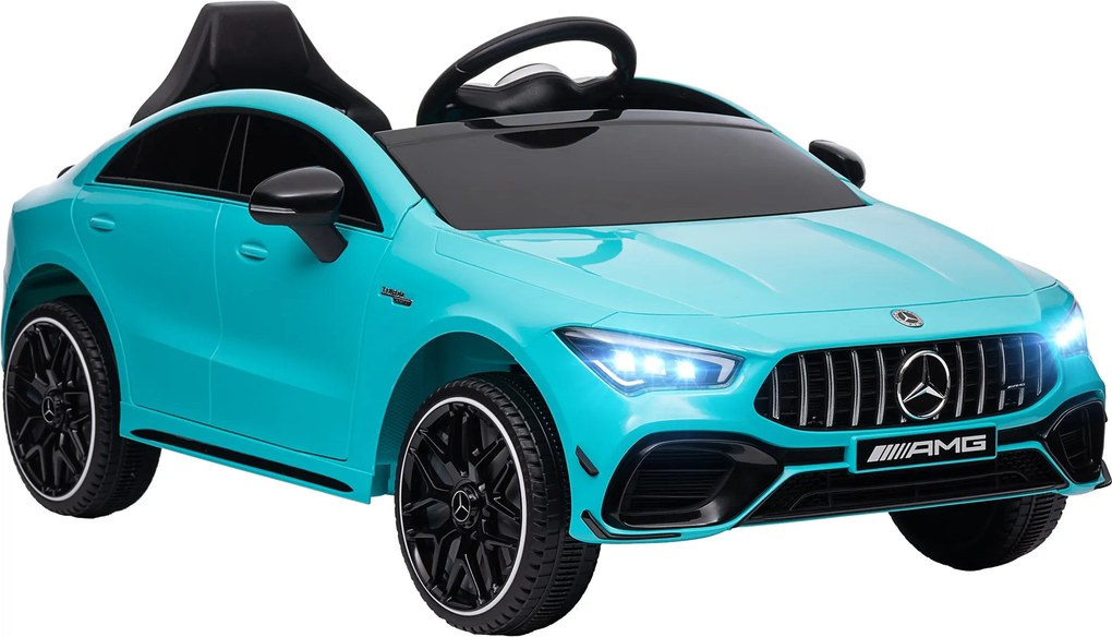 AIYAPLAY Detské elektrické auto Mercedes-Benz AMG CLA 45, 12V detské auto s diaľkovým ovládaním 2.4GHz, hudbou, elektrické vozidlo so svetlom, USB/MP3
