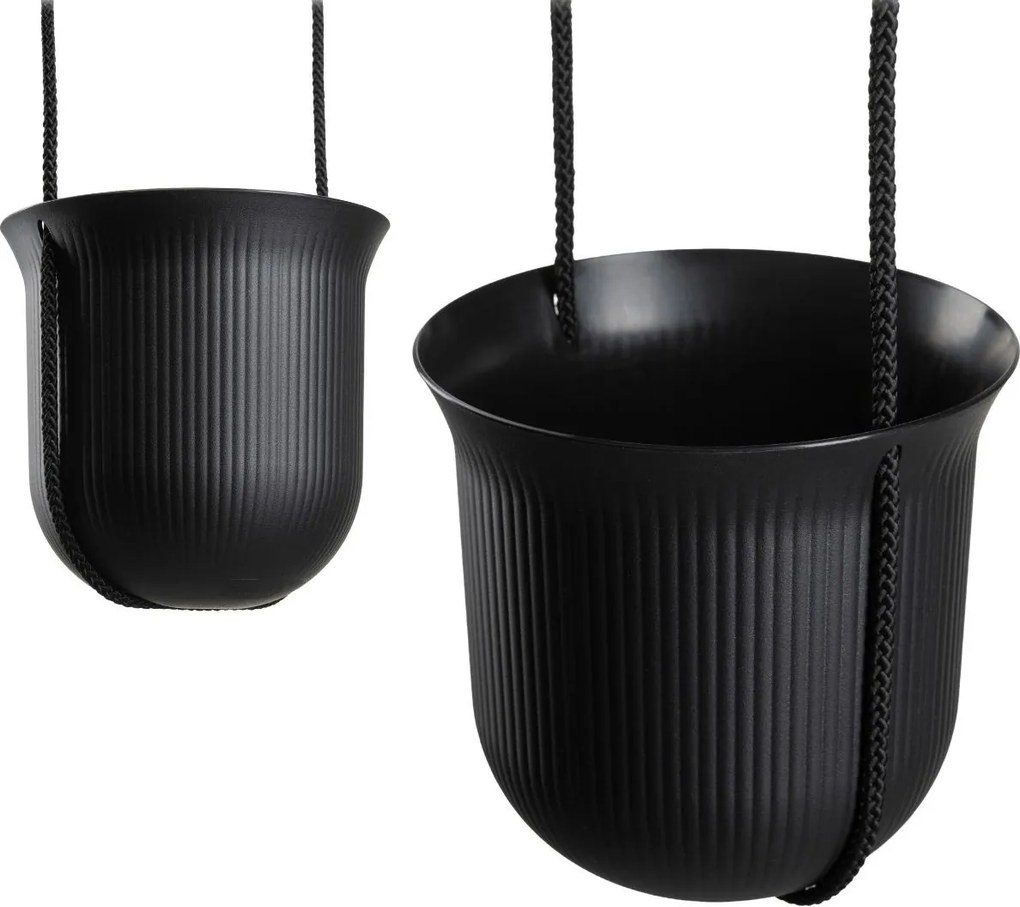Závesný kvetináč AERA HANG 17,9 cm čierny