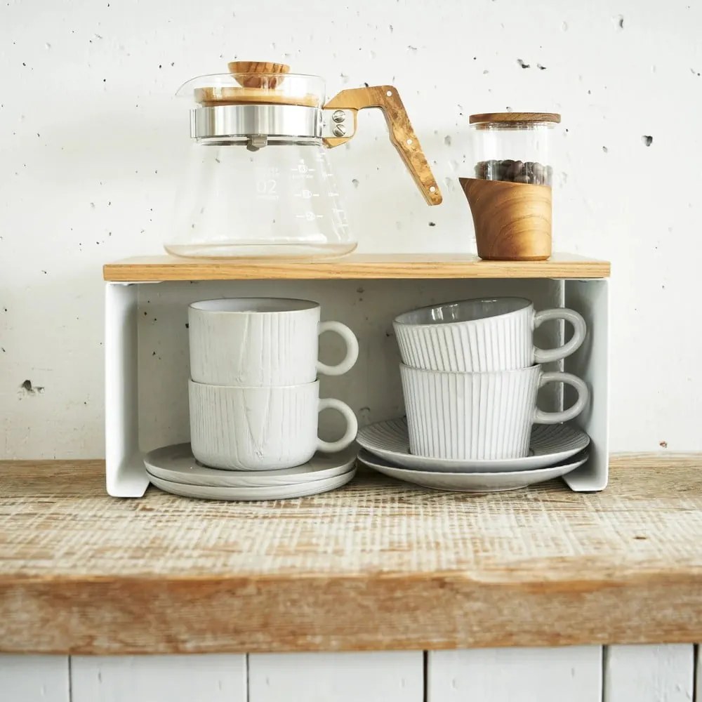 Biela/v prírodnej farbe kovová prídavná polička 30,5x14 cm Tosca – YAMAZAKI