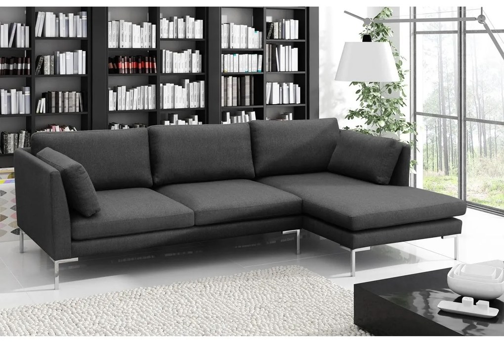 Rohová sedacia súprava Meers II, Dostupné poťahy: French Velvet 682, Strana: pravá