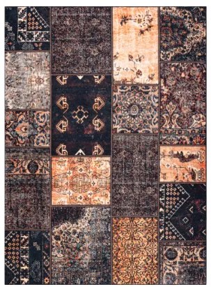 Koberec ANTIKA Ancient Chocolate patchwork hnedý / terakota