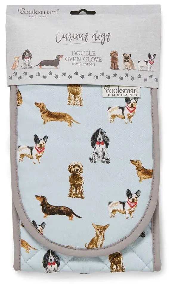 Dvojitá bavlnená chňapka Cooksmart ® Curious Dogs