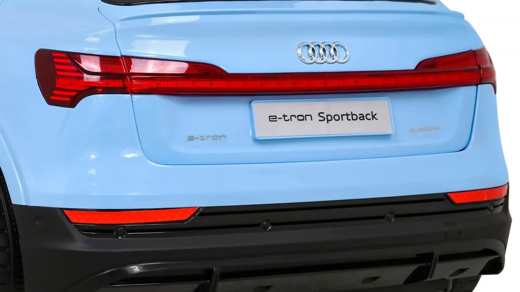 Audi E-Tron Sportback modré – Elektrické auto pre deti s pohonom 4x4, diaľkovým ovládaním