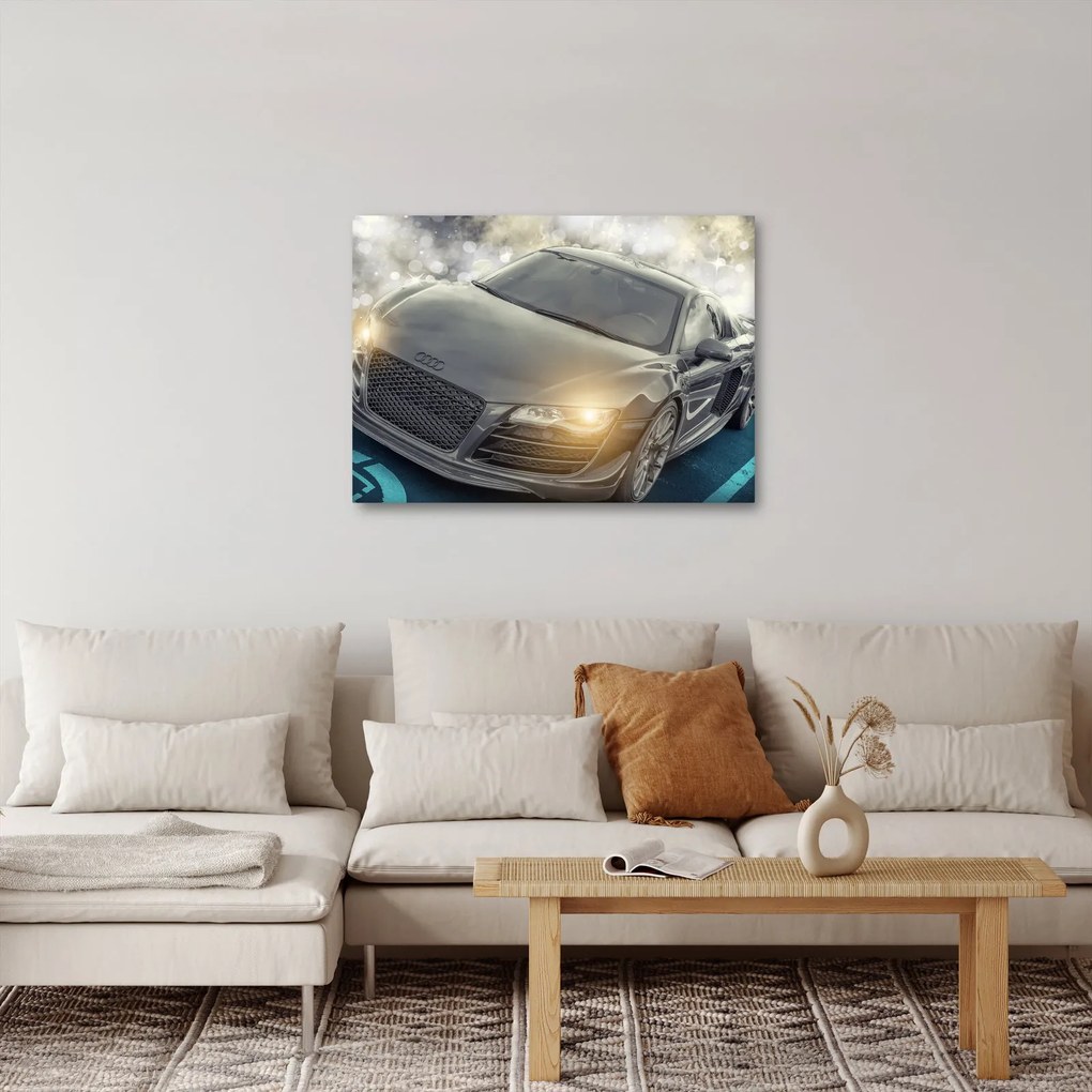 Obraz auta Audi - sivé (70x50 cm)