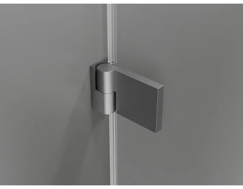 Mexen Lunar-B Duo výklopný sprchový kút 100 x 90 cm, číre sklo, brúsený grafit, 832-100L-090P-66-00