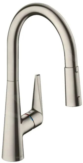 Hansgrohe Talis M51, drezová batéria M5116-H160 s výsuvnou spŕškou, sBOX, vzhľad nehrdzavejúcej ocele 73850800